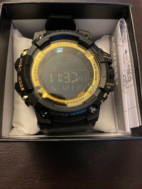 Invicta Black and Gold Digital Sport Watch